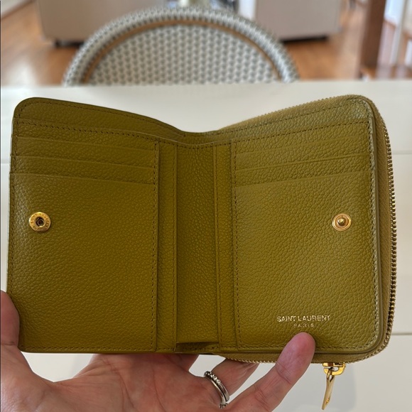 Yves Saint Laurent Mustard Leather Wallet - Picture 2 of 6
